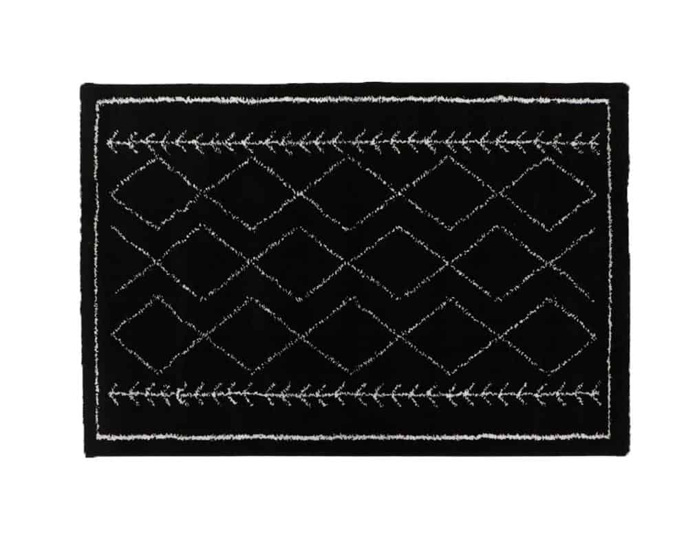 שטיח-לסלון-ולחדר-השינה-בצבע-שחור-דגם-קולומביה-בוהו-כותנה