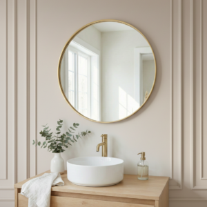 מראה עגולה 60 ס"מ - זהב