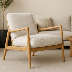 כורסא אודטה ארוג אקאשי ידית עץ טבעי