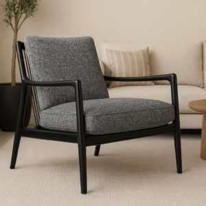 כורסא אקפולקו ידית שחור בד ארוג