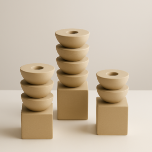 נורד- סט 3 אגרטלי מתכת