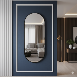 מראה אובאלית שחור -  1.20/60 ס"מ