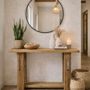 קונסולה עץ מלא ממוחזר