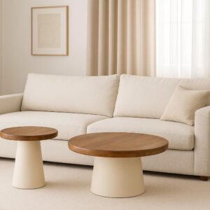 סט שולחנות עץ- לומו