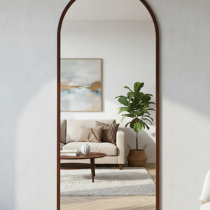 מראה אמורפית Minimal Wood – מראה עומדת חצי קשת 1.80/80 ס"מ