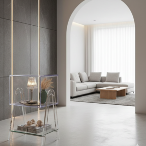 שידת צד אקריל שקופה דגם "Bony"