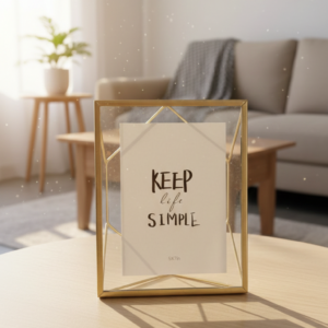 מסגרת תמונה מתכת בגימור זהב