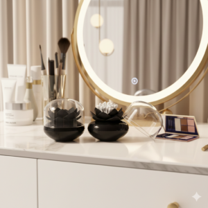 כלי עיצובי לאחסון מקלות אוזניים