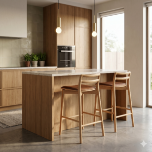 כסא בר עץ גפרי טבעי