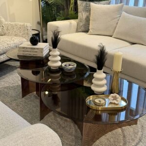 סט 3 שולחנות Mont Blanc רוז גולד