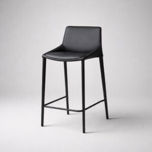 כסא בר ברוני דמוי עור - שחור